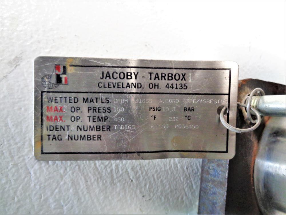 Jacoby Tarbox 1-1/2" Flanged Sight Flow Indicator, Plain, Stainless, 910-112